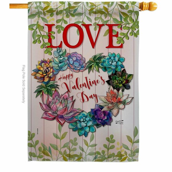 Patio Trasero Succa for Love Springtime Valentine Double-Sided Garden Decorative House Flag, Multi Color PA3888975